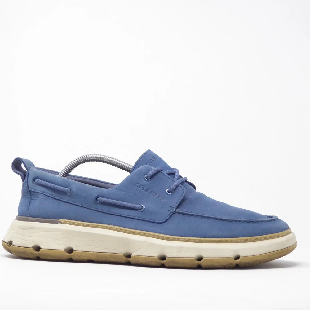 Cole Haan Mens 4.ZEROGRAND Regatta Boat Shoes Blue Size 11M